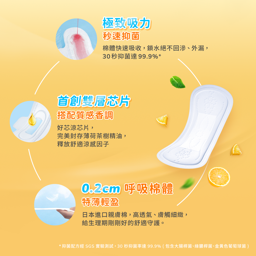 透芯涼感棉 檸橙派對