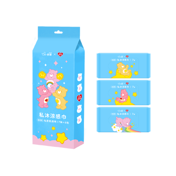 【CARE BEARS聯名款】私沐涼感巾(7抽)8包